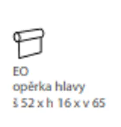 EVA E-O opěrka hlavy v látce č. III