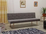 LINDA - sklopná čalouněná lavice s dřevěnýma nohama látky B