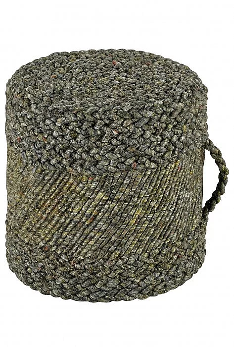 Pletený puf Pouf Copa 555 taupe - Pletený puf Pouf Copa 555 taupe-SLEVA