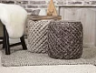 Pletený puf Pouf Royal 888 coffee