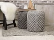 Pletený puf Pouf Royal 888 silver