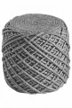 Pletený puf Pouf Royal 888 silver - Pletený puf Pouf Royal 888 silver