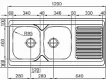 CELOPLOŠNÝ dřez CLP-A 1200 DUO