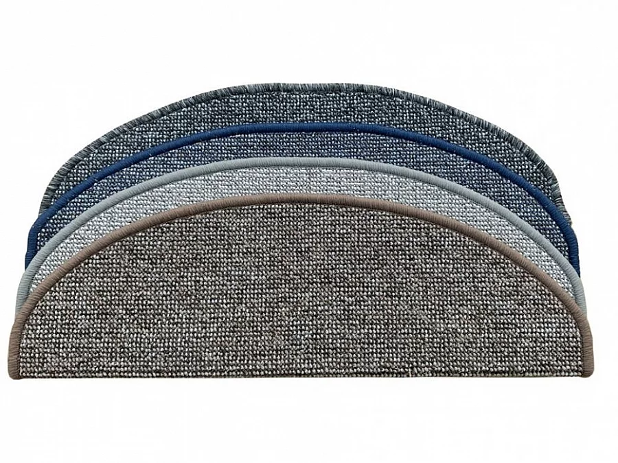 Nášlapy na schody Porto (půlkruh a obdélník) - Porto modrý 28 x 65 cm půlkruh-SLEVA POSLEDNÍ 1 KUS