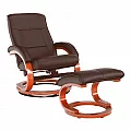 Relaxační polohovatelné křeslo, tmavohnědá, RYAN