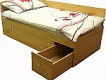 Postel RANGO 90cm vč. roštu s ÚP a s nočním stolkem Dub sonoma