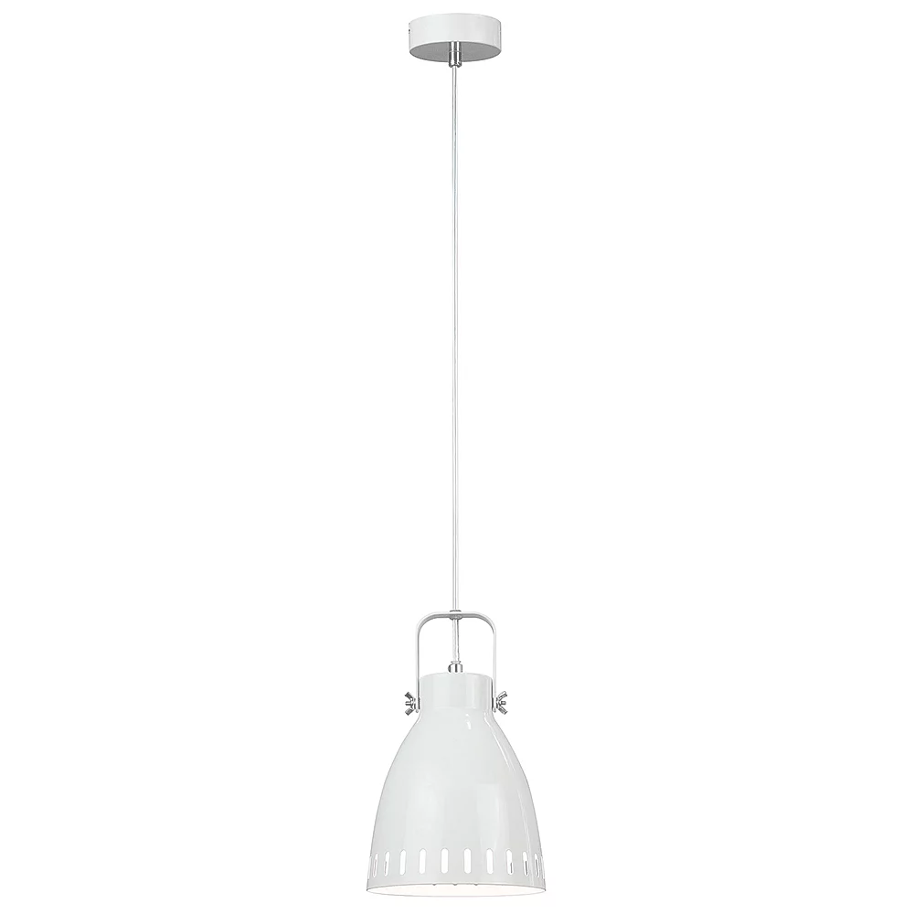 Visící lampa, bílá / kov, AIDEN typ3