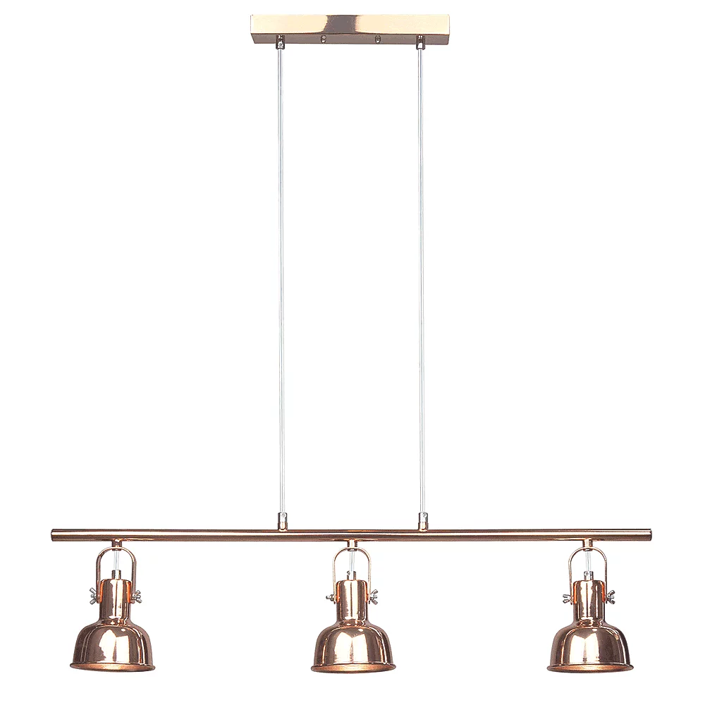 Visící lampa v retro stylu, kov, rose gold, AVIER TYP 4