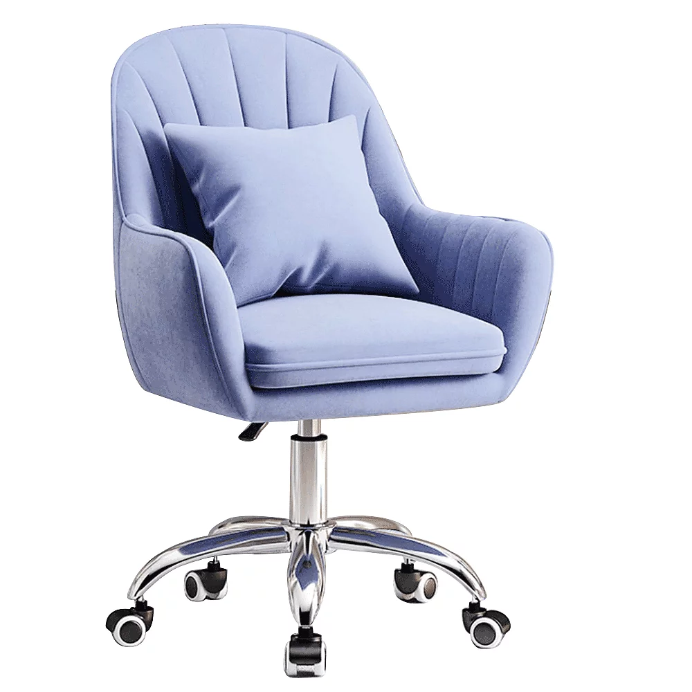 Kancelářské křeslo, modrá Velvet látka / chrom, KLIAN