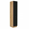 Potravinová skříňka, černý mat / dub artisan, Monro 40 DK-210 2F