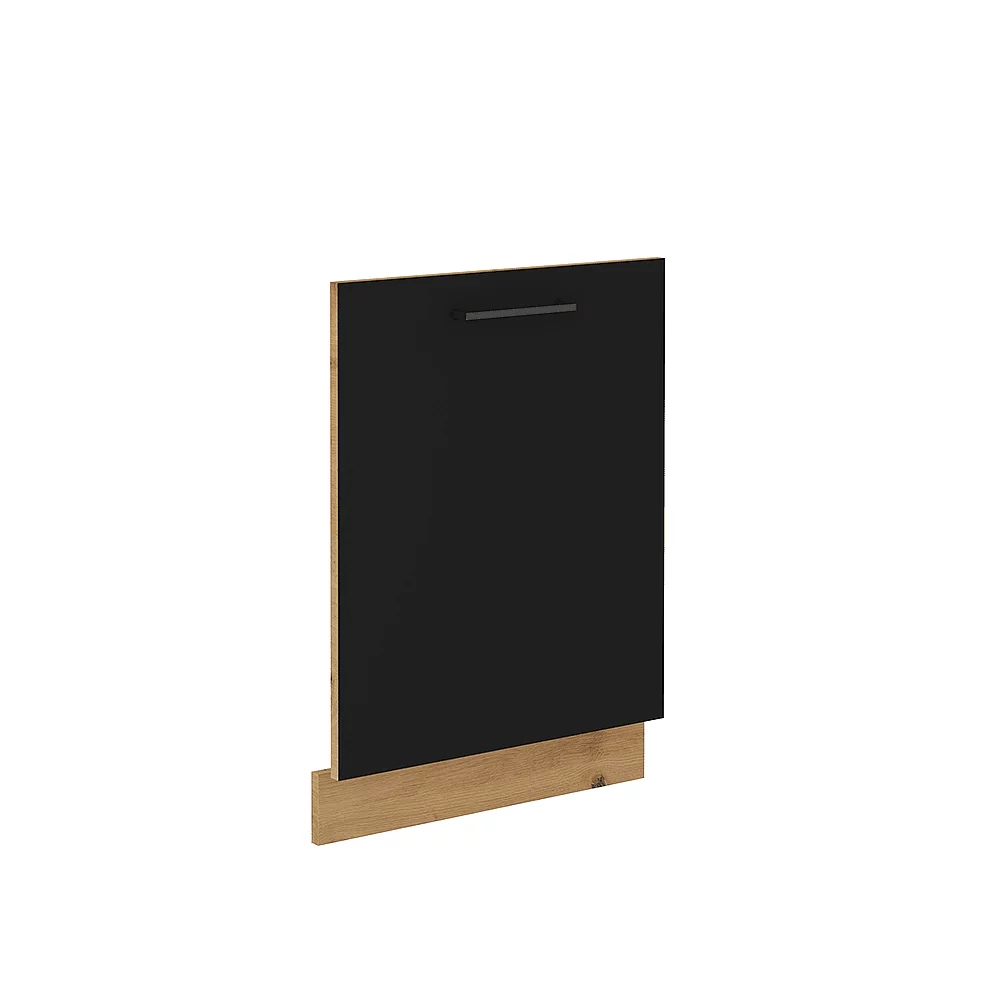 Dvířka na myčku, černý mat / dub artisan, Monro ZM 713x596