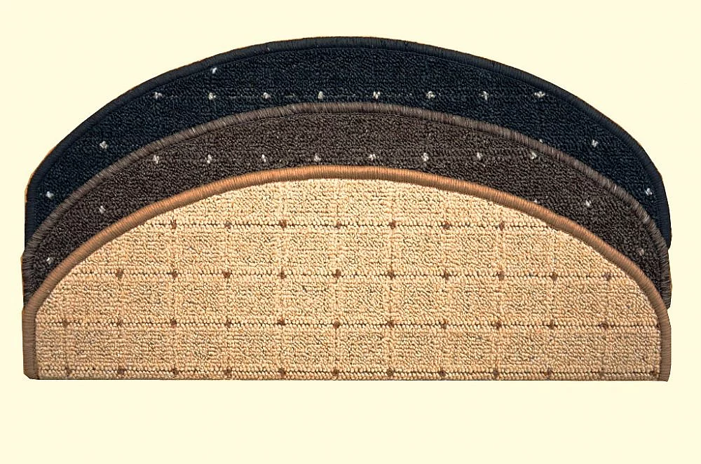 Nášlapy na schody Udinese (půlkruh-obdélník) - Udinese béžový 24 x 65 cm půlkruh