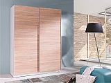 Skříň BATUMI 4 korpus bílý / dveře dub sonoma