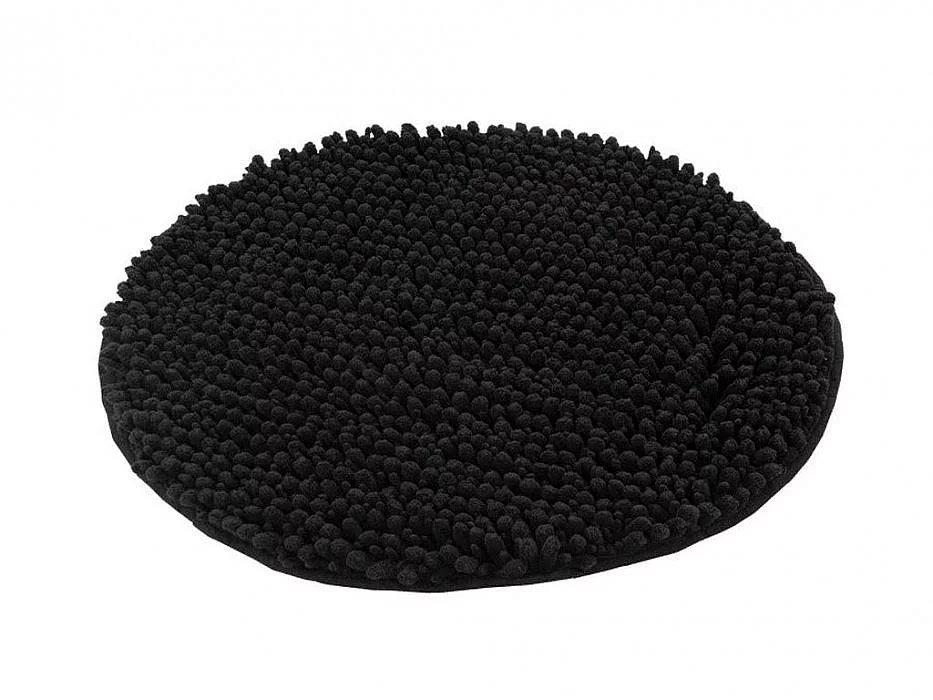 Předložka do koupelny Fluffy 700 black kruh - Kulatý 55 cm průměr