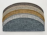 Nášlapy na schody Alassio (půlkruh a obdélník) - Alassio modrošedý 24 x 65 cm půlkruh