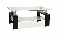 Konferenční stůl LISA BASIC II Deska skleněná / nohy wenge