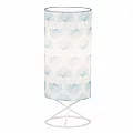 Stolní lampa, kov / bílé textilní stínítko, AVAM