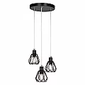 Visící lampa, černá/kov, OKIRA TYP 1