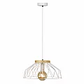 Visící lampa, bílá/přírodní, dřevo/kov, TREX TYP 2