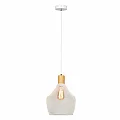 Visící lampa, bílá/přírodní, KOLEN