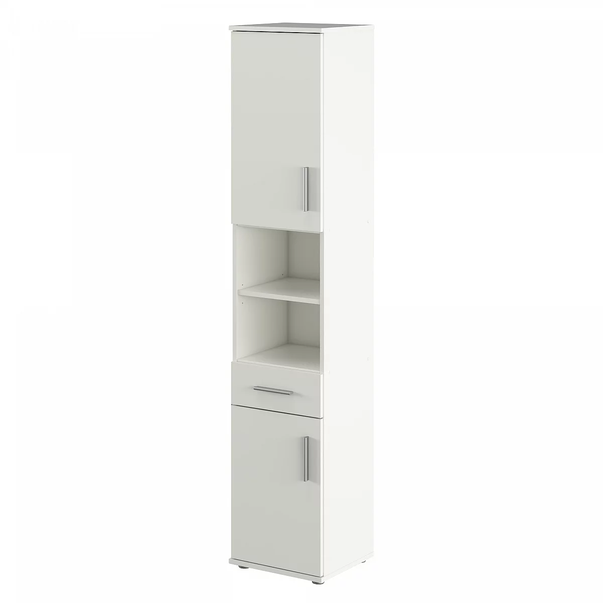 Vysoká skříňka, matná bílá, LESSY NEW 05