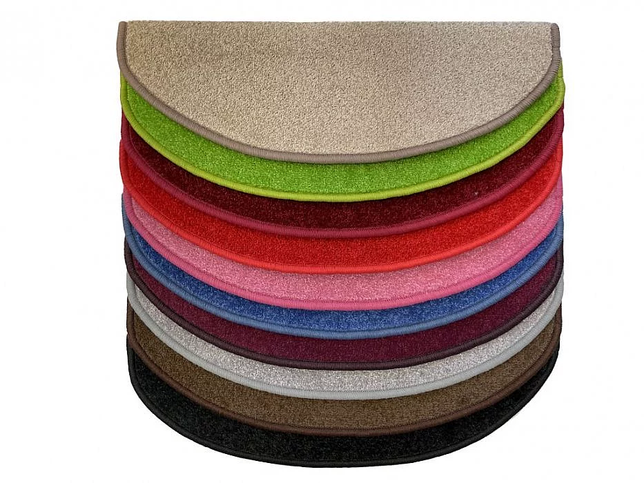 Eton koberce na schody - Eton hnědý 28 x 65 cm půlkruh