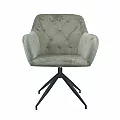Otočná židle, šedohnědá Taupe Velvet látka/černá, VELEZA NEW