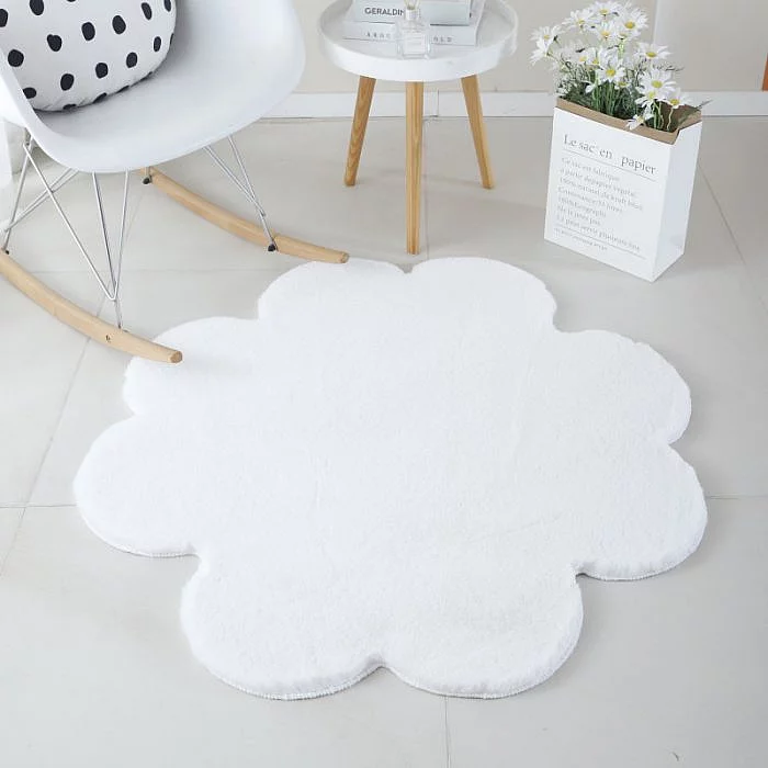 Dětský koberec Caty 5307 white - 90 x 90 cm