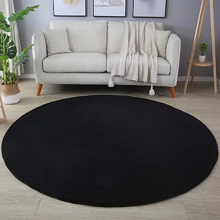 Kusový koberec kruh Sky 5400 black - Kruh 120 cm průměr
