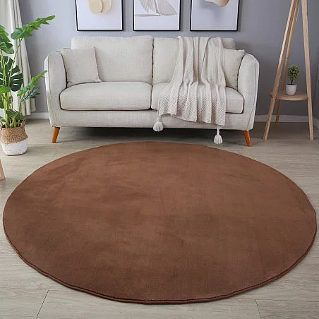 Kusový koberec kruh Sky 5400 brown - Kruh 200 cm průměr