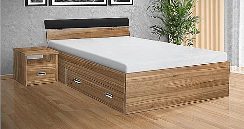 Postel MARI 120cm vč. roštu a ÚP antracit - šedá