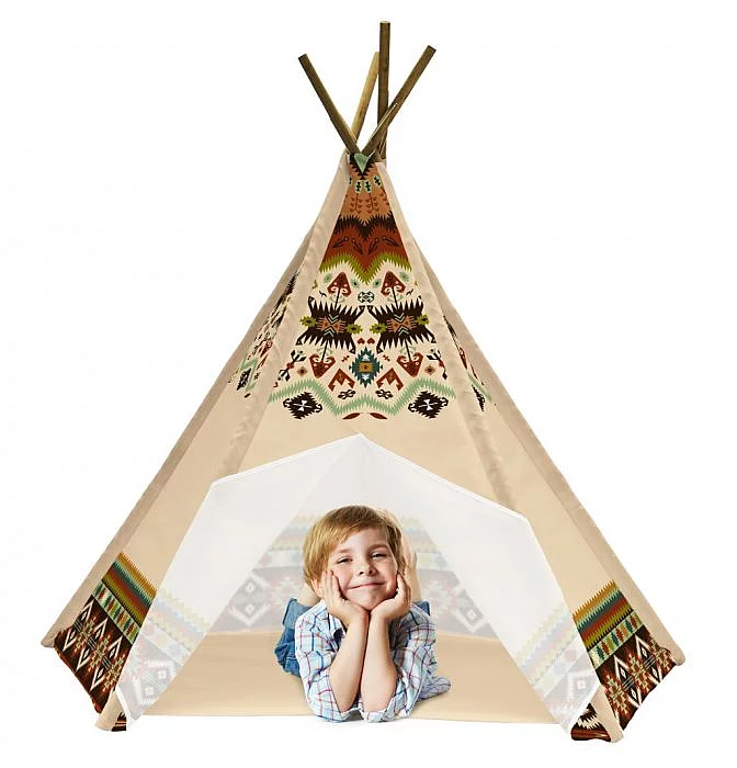 Dětské tepee design hnědý - Dětské tepee design hnědý - Dětské tepee design hnědý - SLEVA